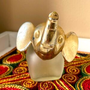 Vintage glass Elephant Avon perfume bottle empty